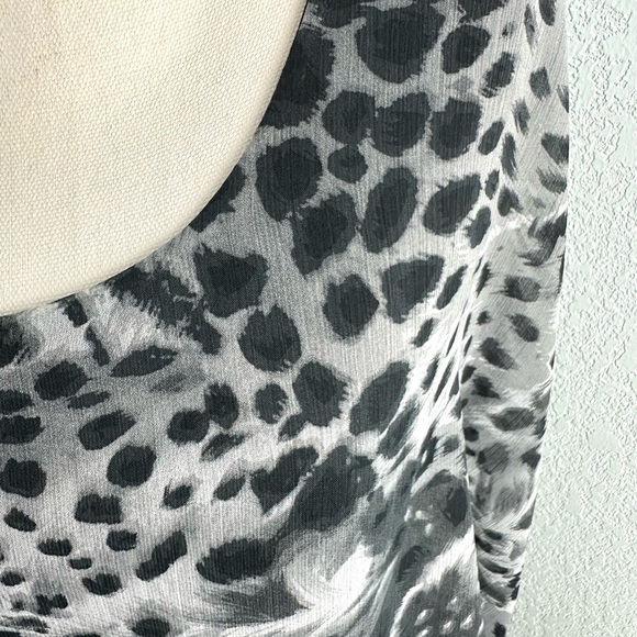 Cha Cha Venta 1X Animal Print Layover Black Sleeveless Tank Scoop Neck - Picture 3 of 12